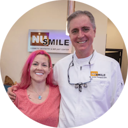 NuSmile Dental Doctor and Patient Smiling